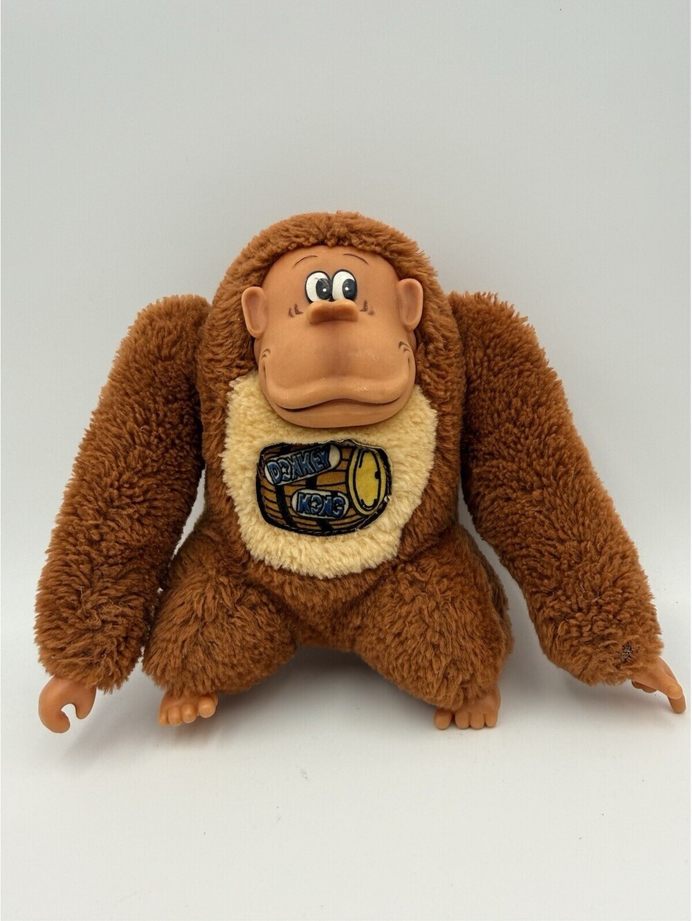 1982 Etone Donkey Kong Nintendo 7" Bean Bag Plush Barrel VTG